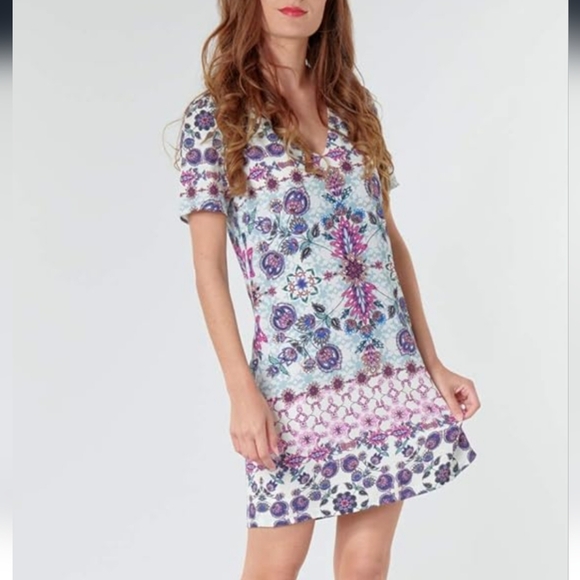 NWT Desigual Multicolor Patterned Mini Dress Size 46 - Picture 1 of 14